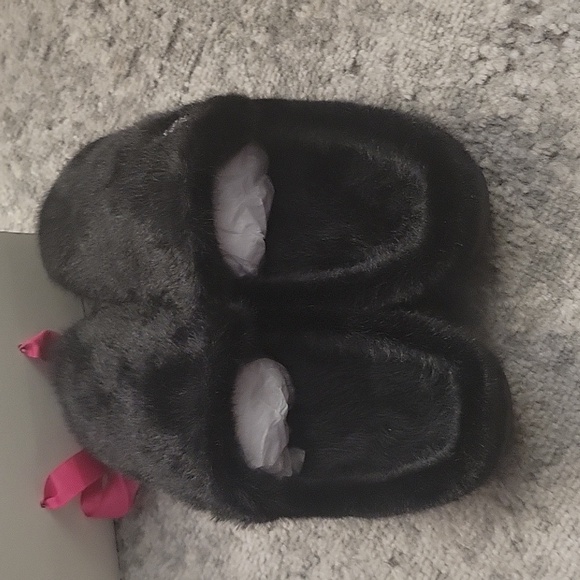 Woman's black slide slippers - Picture 3 of 5